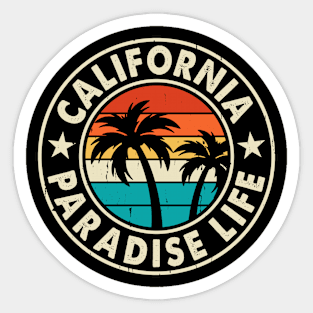 California Paradise Life T Shirt For Women Men Sticker